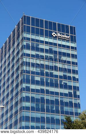 Hamburg, Germany - August 28, 2014: Basler Versicherungen Insurance Company Office In Hamburg. Basle