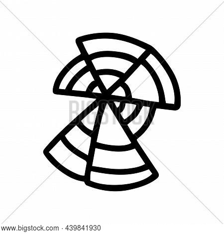 Sunburst Chart Line Vector Doodle Simple Icon