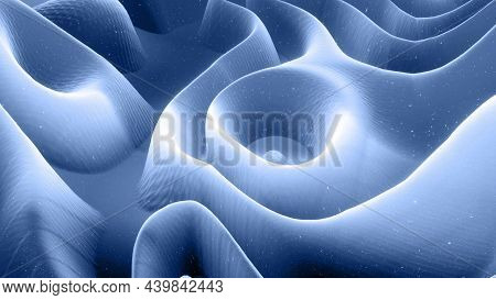 Beautiful Abstract 3d Surface With Glitter Sparkles, Abstract 3d Waves On Surface. Black Gray Gradie