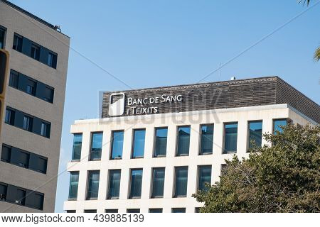 Barcelona, Spain - 5 November 2021: Banc De Sang I Teixits Building, Illustrative Editorial.
