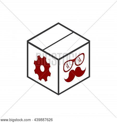 Vector Design. Logo Created From Combination Concept Of Techno And Geek And Box Logo.