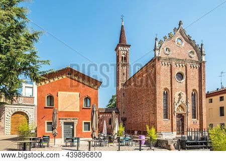 Thiene,italy - September 12,2021 - View At The Church Of Virgin Mary In The Streets Of Thiene. Thien