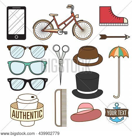 Hip And Cool Urban Accessories Vector Illustration Pack