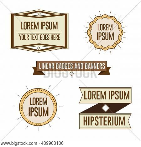 Classy Old Vintage Badges Emblems, Abels And Logos Set