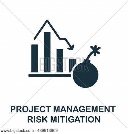 Risk Mitigation Icon. Monochrome Sign From Project Management Collection. Creative Risk Mitigation I