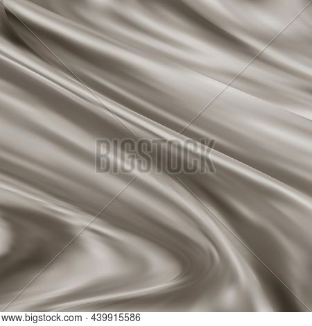 Abstract Gray Silk Background Luxury White Cloth Or Liquid Waveabstract Or White Fabric Texture Back