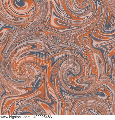 Seamless Twirly Swirly Abstract Liquid Marble Surface Pattern Design For Print