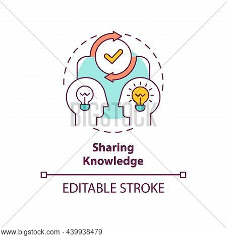 Sharing Knowledge Concept Icon. Professional Experience Exchange. Skillsharing. Learning And Teachin