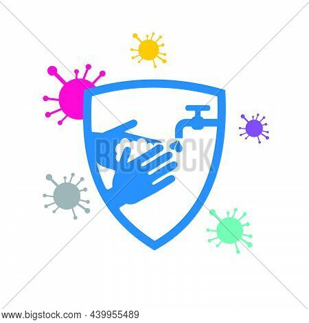 A Vector Format Icon For Hand Wash To Protect The Spread Of Germs