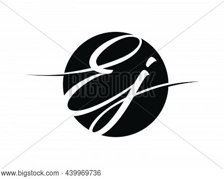 A Vector Illustration Of Ej Monogram Initial Letter Logo