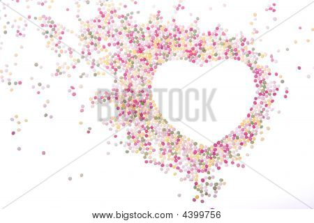 Egy szív alakú rendezett hinti