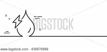 Hydroelectricity Line Icon. Hydroelectric Energy Type Sign. Water Power Symbol. Minimal Line Illustr