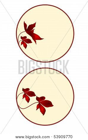 Button, Banner, Circle With Floral Set The Fourth.eps
