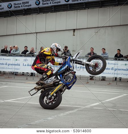 Trial Show At Eicma 2013 In Milan, Italy