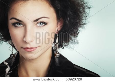 beautiful girl studio portrait