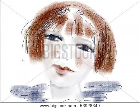 Portrait of a Girl in blue