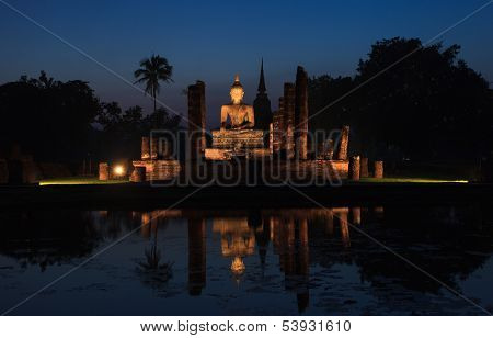 Ancient Buddha Statue. Sukhothai Historical Park, Sukhothai Province, Thailand