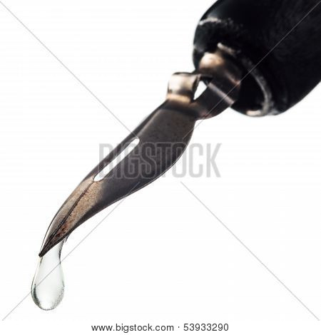 Drop Dripping From The Tip Pen