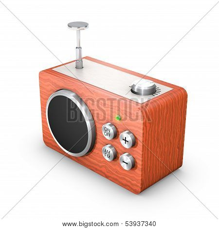 3D vintage touch radio receiver