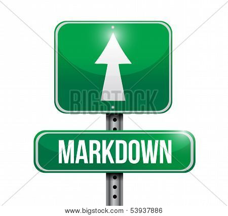 Markdown Road Sign Illustration Design
