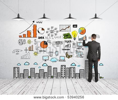 Man Drawing Business Concept