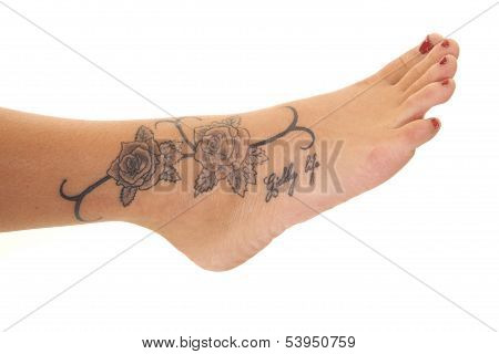 Tattoo Close Rose Foot