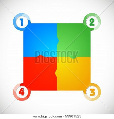 Collection panels with numbers or options