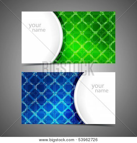 Collection colored business card templates