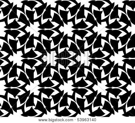 Seamless decorative black and white pattern