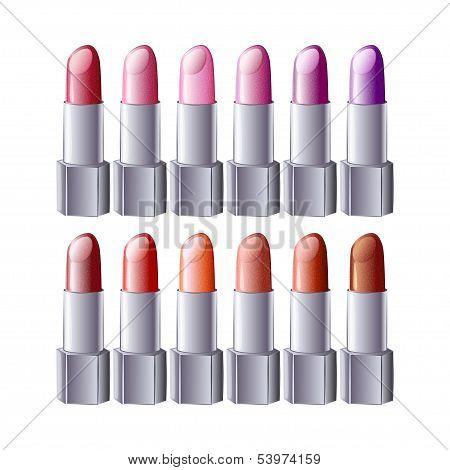 lipstick set - vector illustration