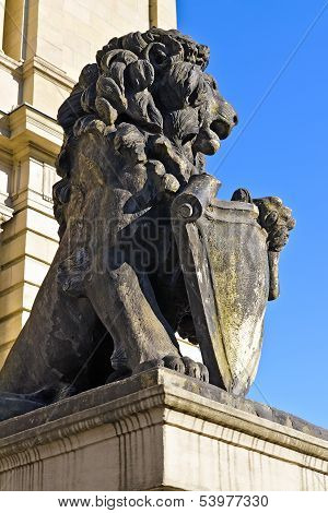 KALININGRAD, RUSSIA - APRIL 20, 2013: Koenigsberg Lion. Kaliningrad (Konigsberg Before 1946), Russia