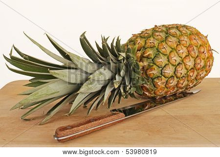 Preparing A Pineapple