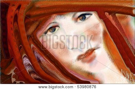 The woman -Fire.Image.