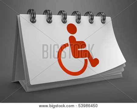 Desktop Calendar with Disabled Icon.