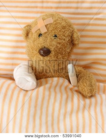 Teddy bear ill