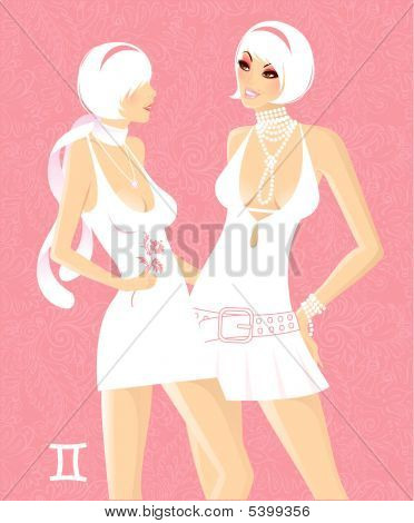 Beautiful Girls In White Dress