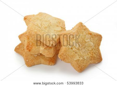 Star shape spice-cakes isolated on white background