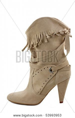 High boot isolated on white background