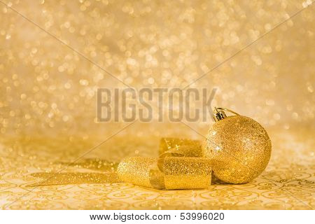 Golden chtistmas decorations