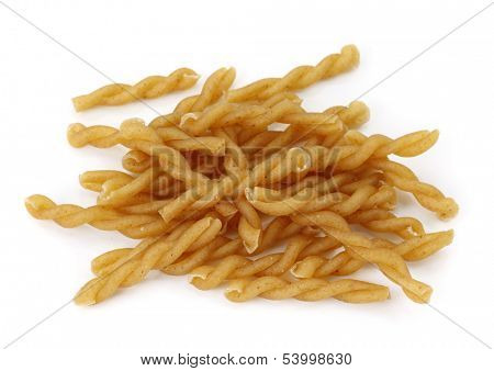  Spelt pasta isolated on white background