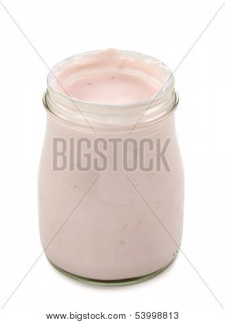  Yogurt isolated on white background