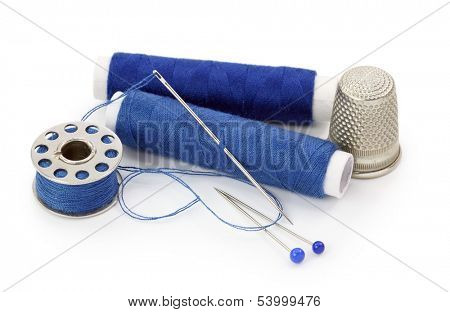 Sewing stuff isolated on white background