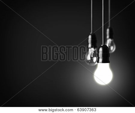 Idea Concept On Black