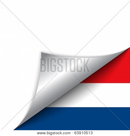Netherlands Country Flag Turning Page