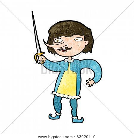 cartoon man with sword