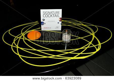 NEW YORK-APR 24: Shutterstock signage at the Filmmaker Industry Party at Spin during the 2014 Tribeca Film Festival on April 24, 2013 in New York City.