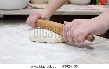 Start Of Rolling Dough