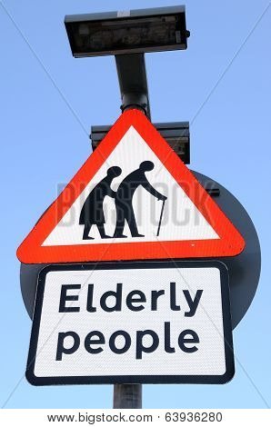 Elderly people crossing sign.