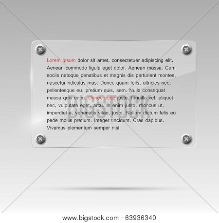 Realistic Glass Frames. Vector Illustration