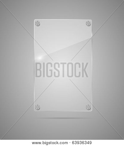 Realistic Glass Frames. Vector Illustration